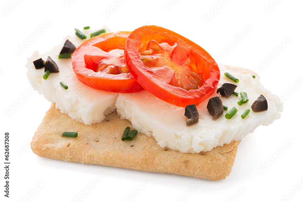 Crispbread with fromage Crispbread with fromage