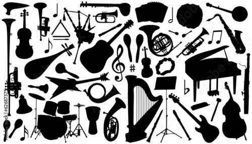 music instrument silhouettes photo
