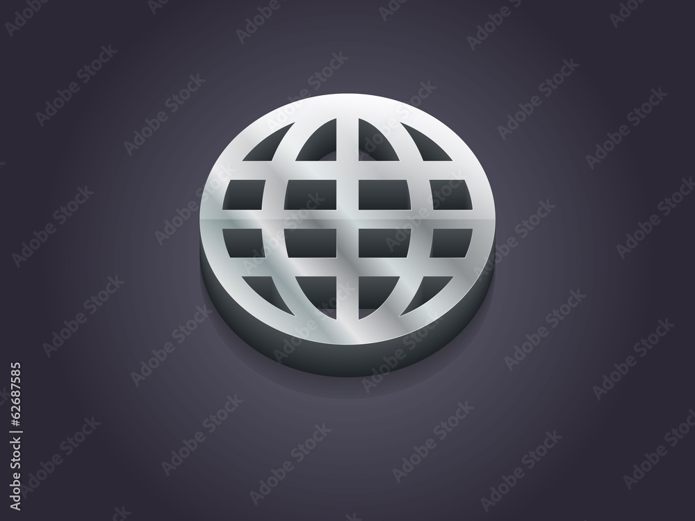 3d Vector illustration of globe icon 3d Vector illustration of globe icon