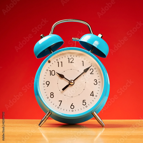 Blue alarm clock