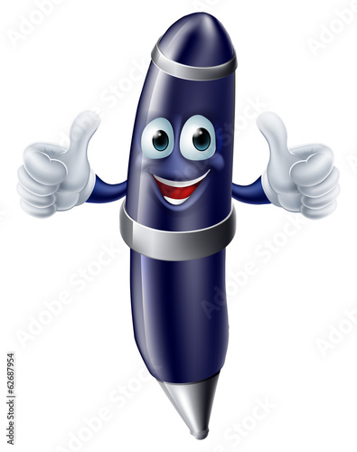Cartoon pen mascot