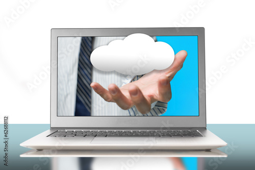 Hand out front screen with cloud