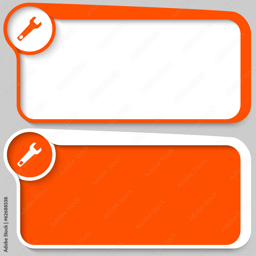set of two vector text box and spanner set of two vector text box and spanner