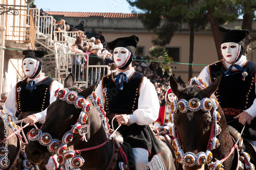 Sartiglia of Oristano, traditional carnival of Sardinia, Italy photo