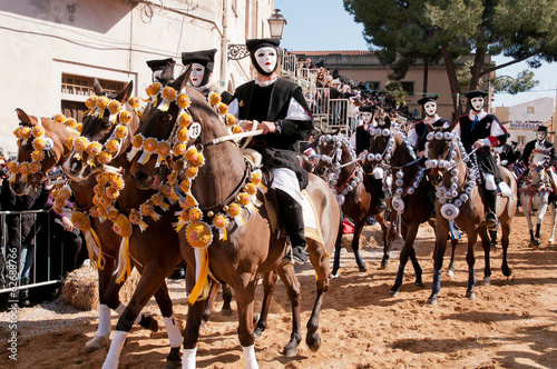 Sartiglia of Oristano, traditional carnival of Sardinia, Italy photo