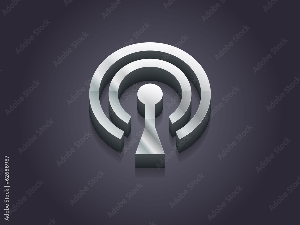 3d Vector illustration of wifi icon