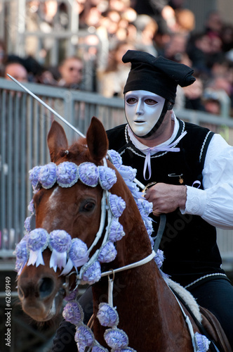 Sartiglia of Oristano, traditional carnival of Sardinia, Italy