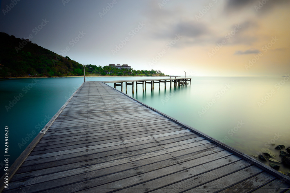 Fototapeta premium Path on the beach in Rayong,THAILAND