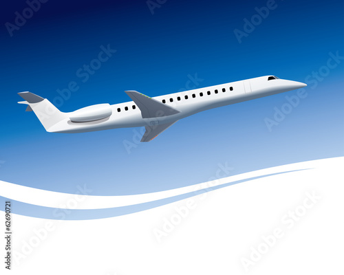 plane in blue sky