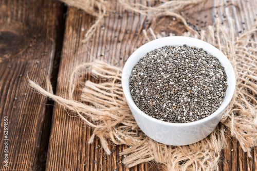 Chia Seeds in a small bowl photo