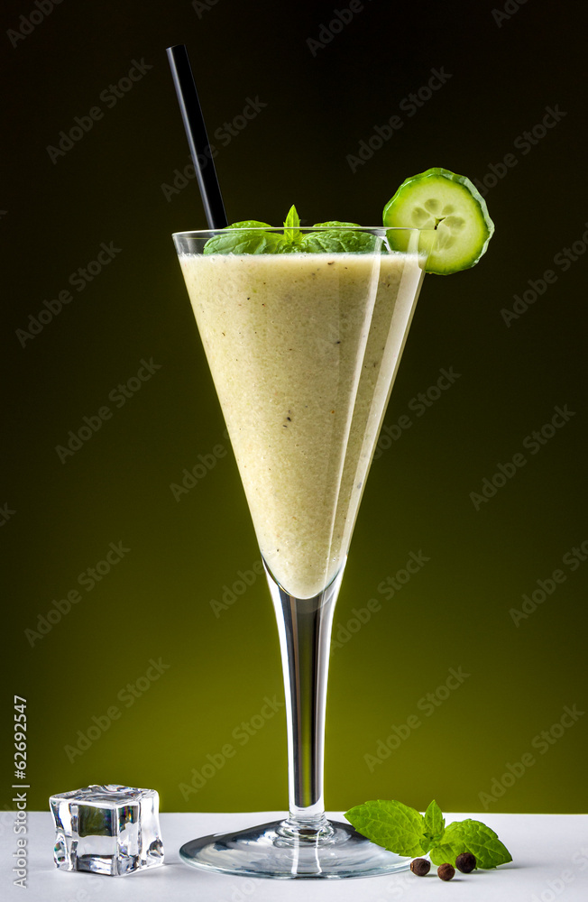 Healthy drink with cucumber Healthy drink with cucumber