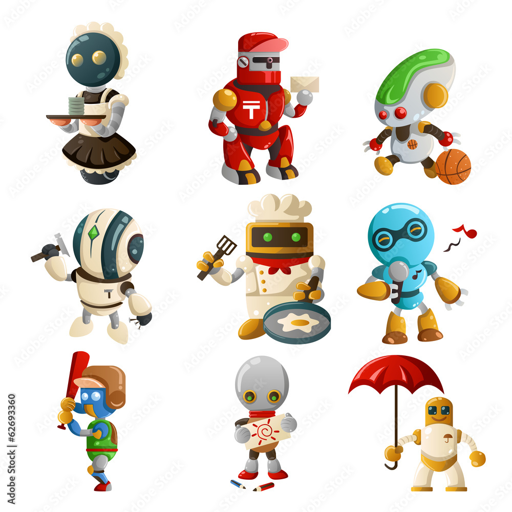 Robots doing different things