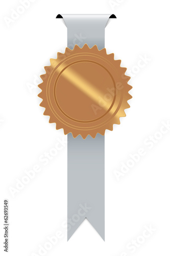 the seal with silver ribbon