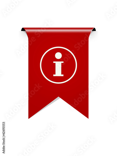 The info glossy ribbon