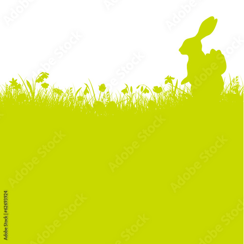 Bunny Basket Meadow Green