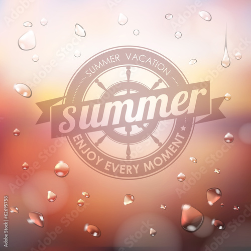 Summer typography background