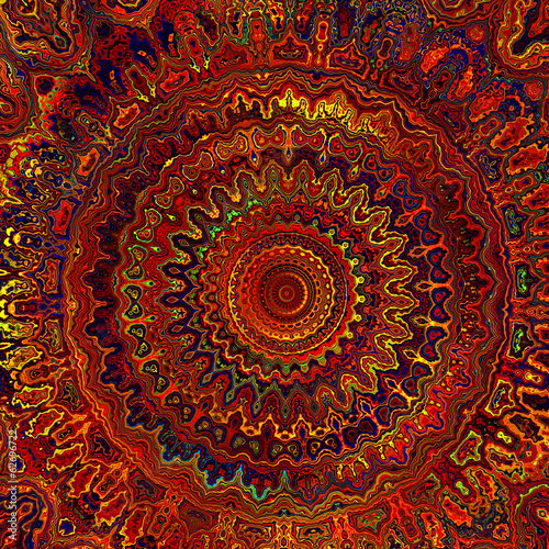 Warm Digital Mandala