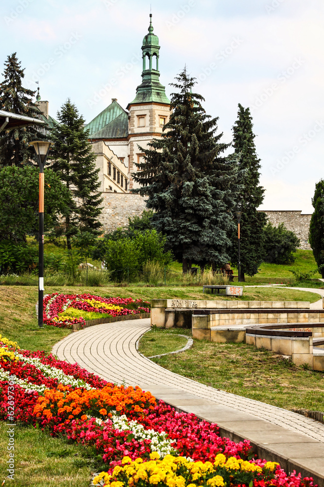 The tower of Bishop `s Palace in Kielce, Poland.