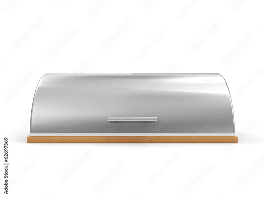 Fototapeta premium Metallic Breadbasket isolated on white background