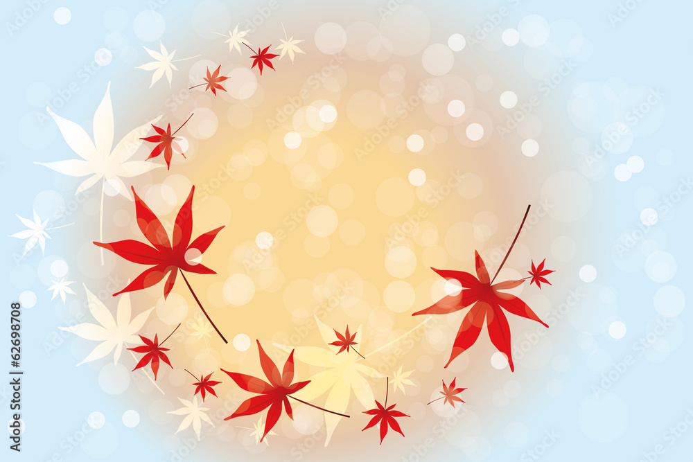 autumn leaves background - Stock Illustration