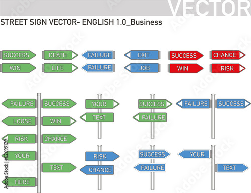 Wegweiser Lebenskreuzungen VECTOR-english