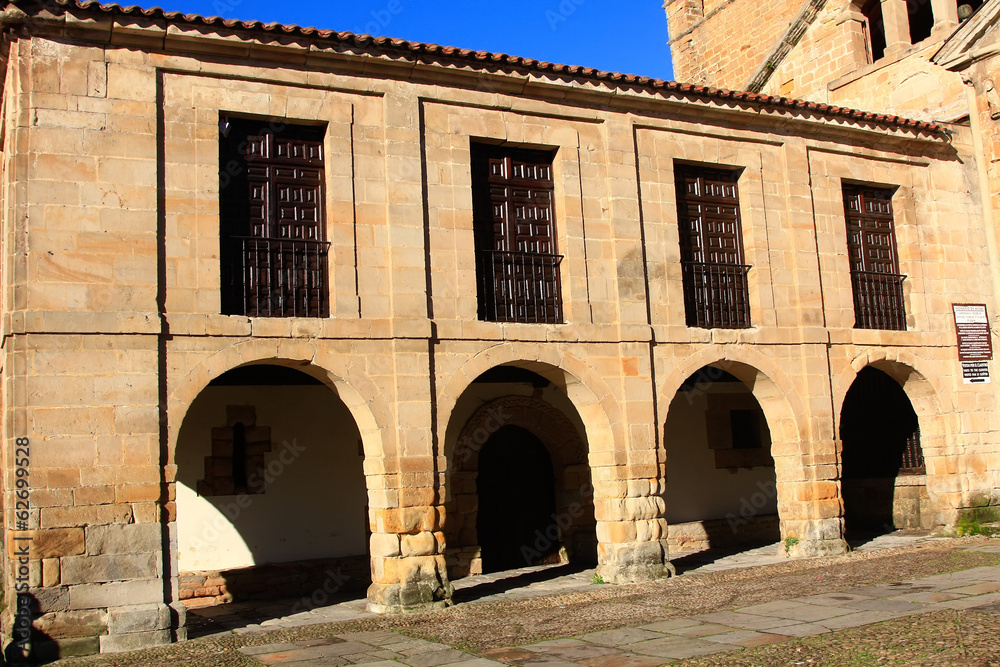Typical houses in the World Heritage town of Santillana del Mar,