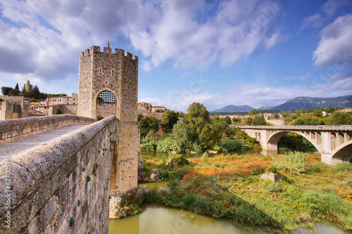 Besalu medieval village landscape