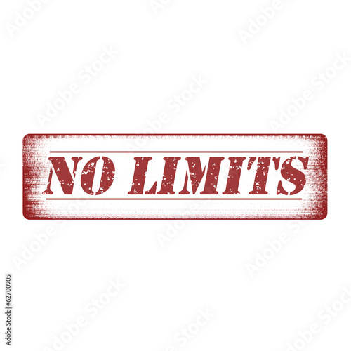 No limits red square stamp, vector illustration