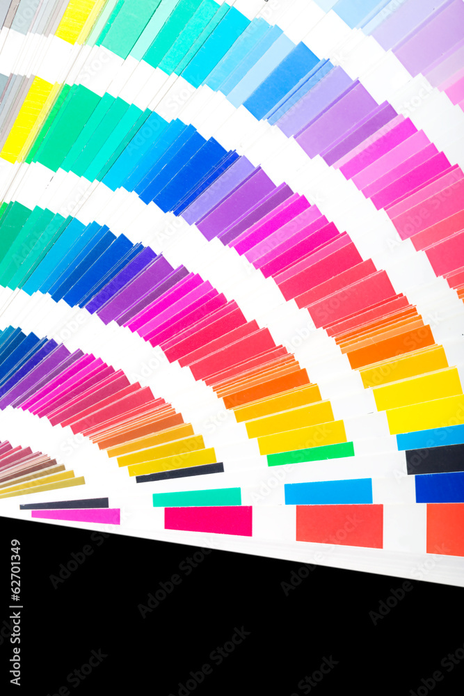 Open Pantone sample colors catalogue.