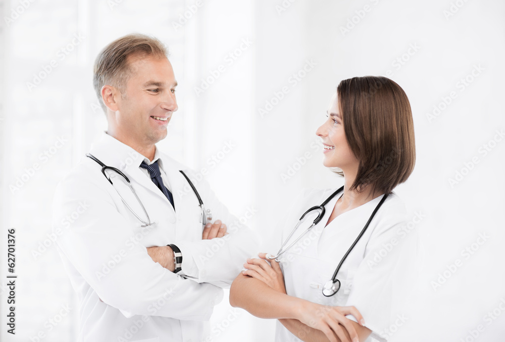 two young attractive doctors