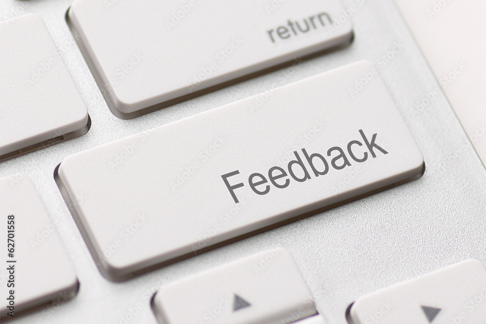 Computer key showing the word Feedback. Computer key showing the word Feedback.