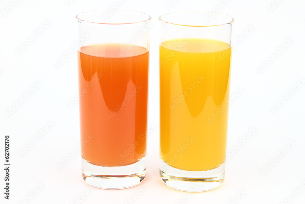 The drinks on the white background The drinks on the white background