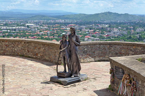 Monument of Ilona Zrinyi and Francis II Rakoczi in Mukacheve photo