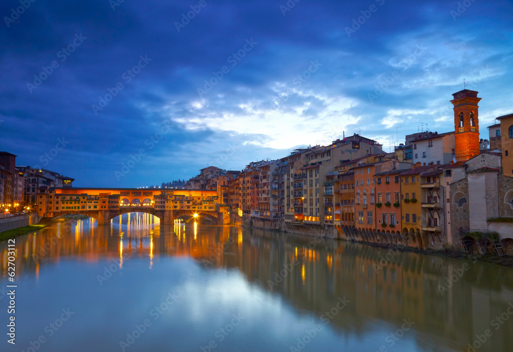 View of bridge Ponte Vecchio. Florence, Italy View of bridge Ponte Vecchio. Florence, Italy