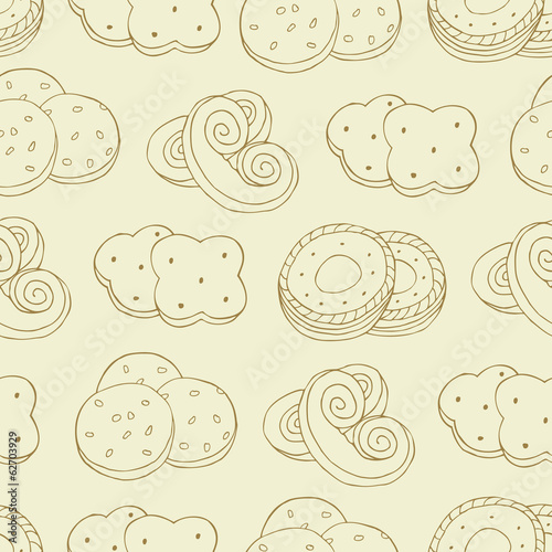 cookie seamless pattern