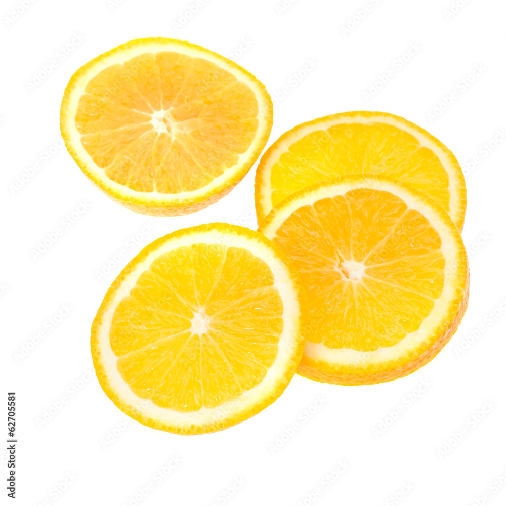 Oranges Isolated on White Background