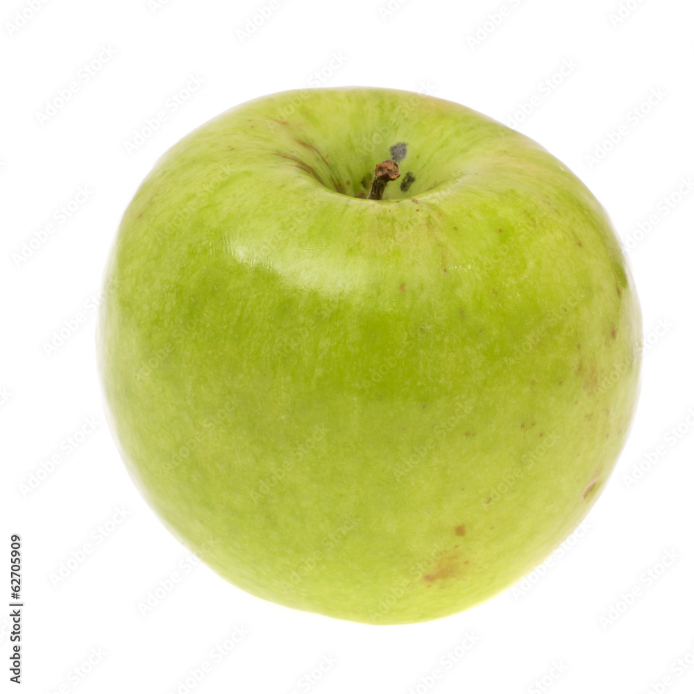 Ripe Green Apple Isolated on White Background. Ripe Green Apple Isolated on White Background.