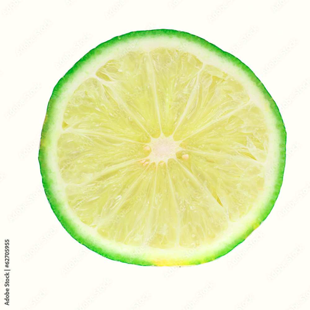 Fresh Ripe Lime, Isolated on White Background. Fresh Ripe Lime, Isolated on White Background.