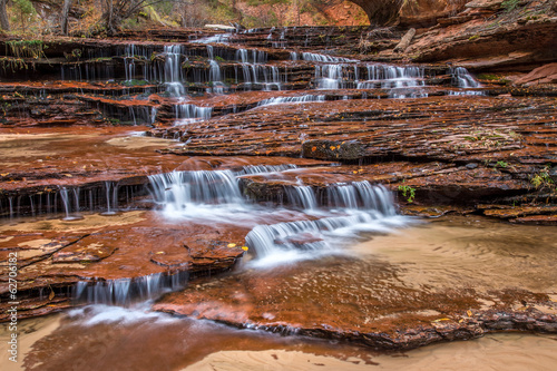 Archangel falls on the way to the subway in the backcountry of Zion National park  Utah