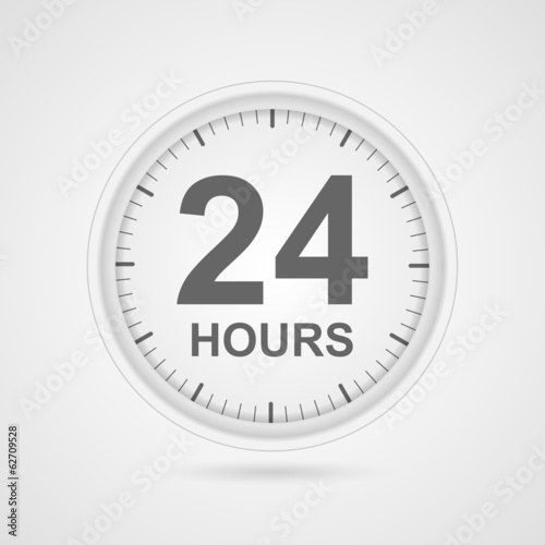 24 hours customer service icon.