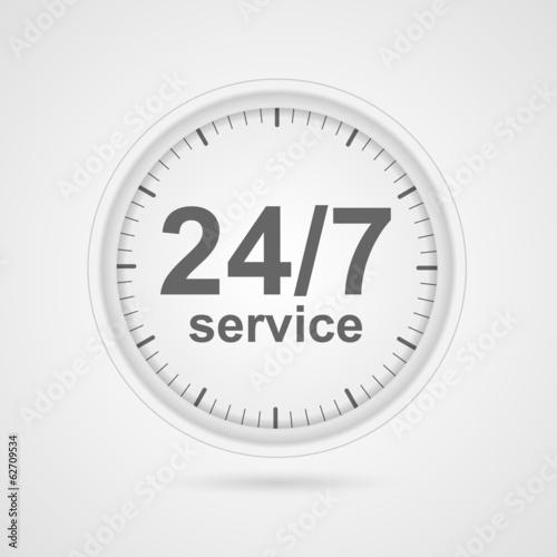 24 hours customer service icon.