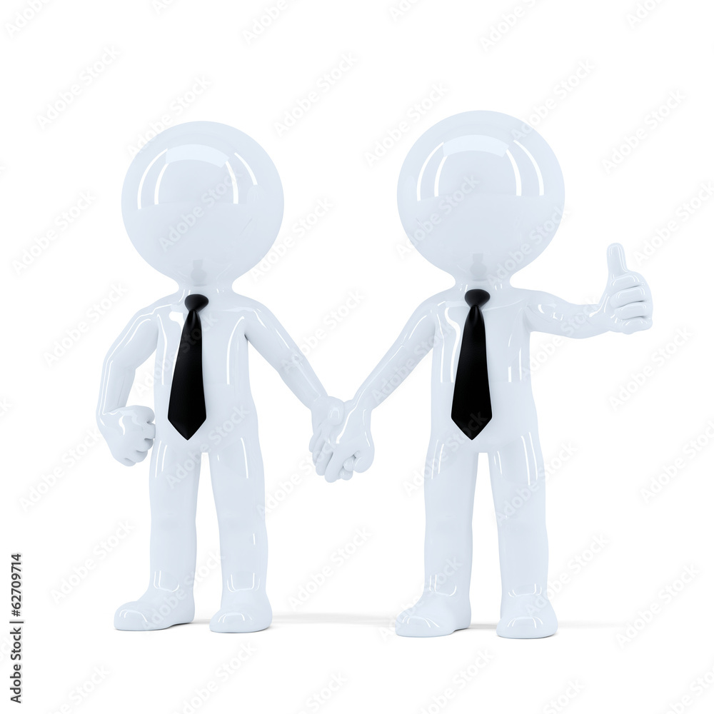 Cheerful businesspeople. Isolated. Contains clipping path Cheerful businesspeople. Isolated. Contains clipping path