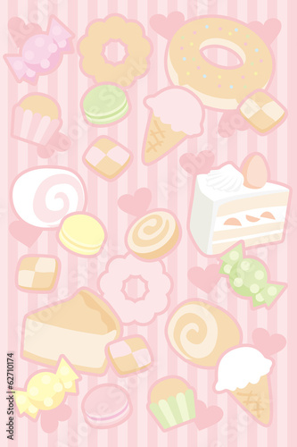 お菓子の背景