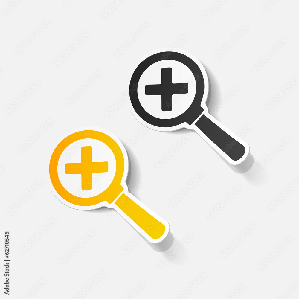 Fototapeta premium realistic design element: magnifier