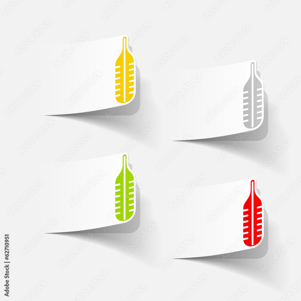 realistic design element: thermometer, medical