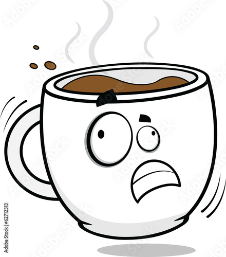 Cartoon Coffee Cup with the Shakes