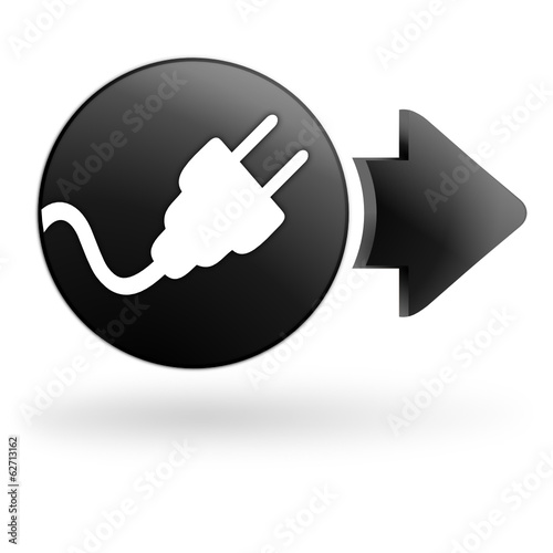 électrique sur bouton noir