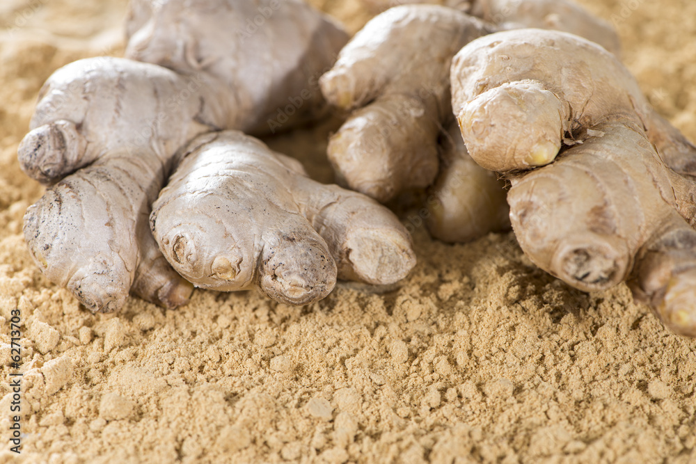 Fototapeta premium Ginger Powder (close-up shot)
