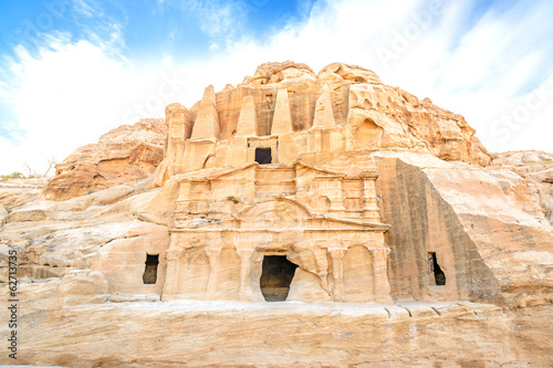 Obelisk tombs in the ancient Jordanian city of Petra, Jordan