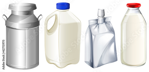 Different milk containers